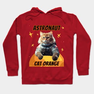 Astronaut Cat Orange Hoodie